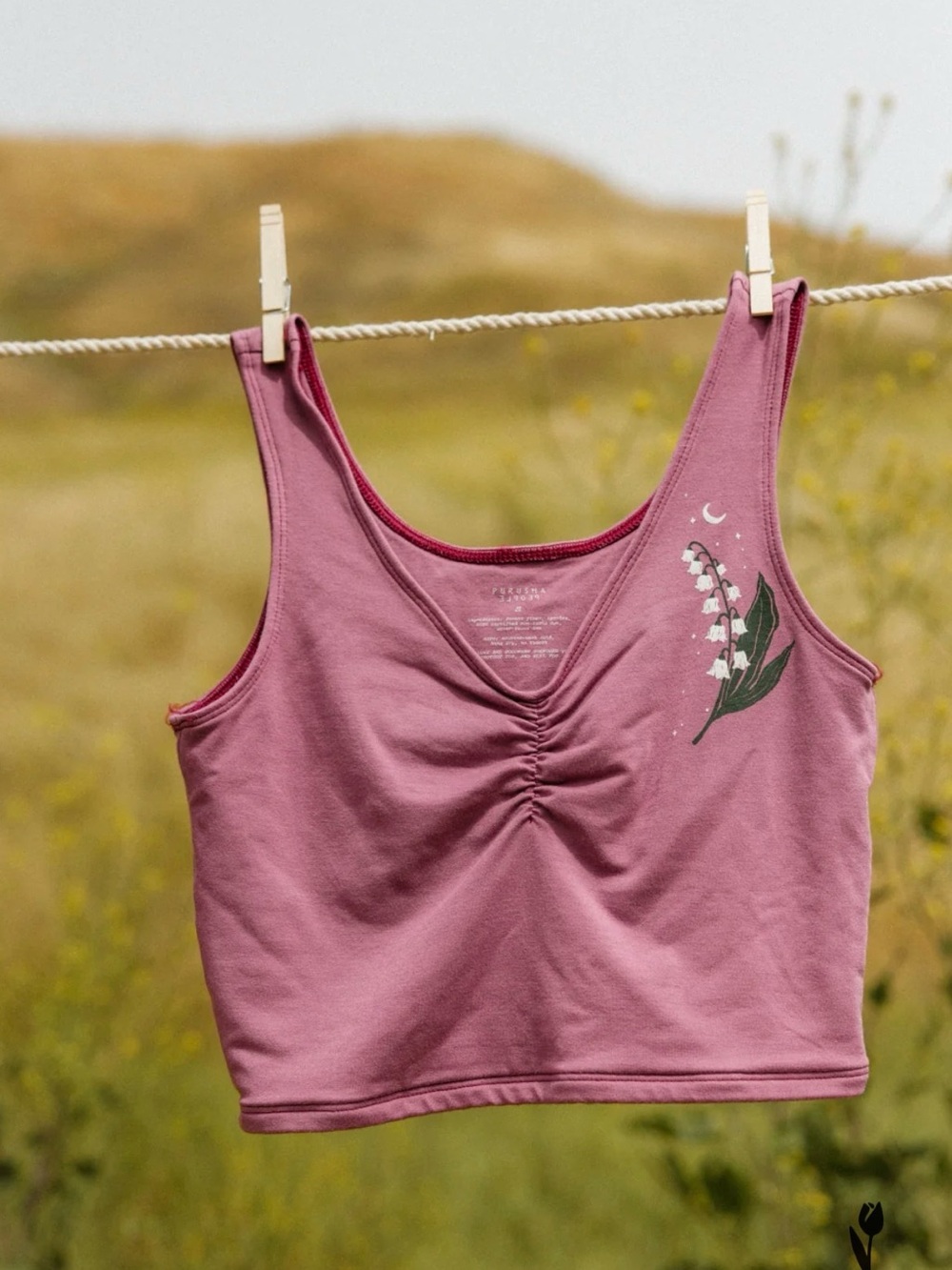 Purusha People Lily of the Valley Gather top